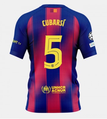 Barcelona Pau Cubarsi #5 Hjemmebanetrøje 2025-26 Kortærmet